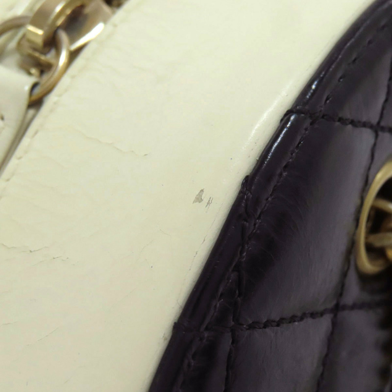 香奈兒 Coco Mark 金色五金兩用手提包 小牛皮 女士-12