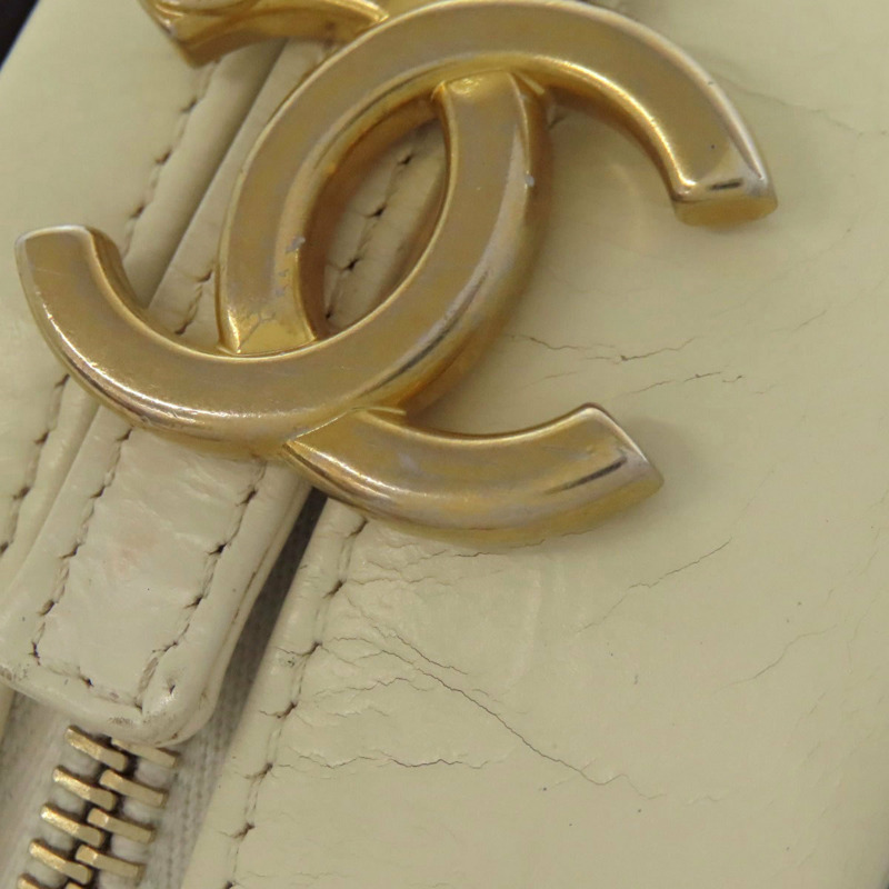 香奈兒 Coco Mark 金色五金兩用手提包 小牛皮 女士-14