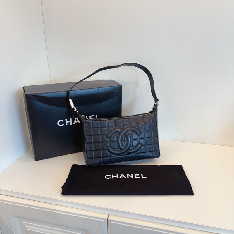 Chanel vintage 冰格單肩包-0