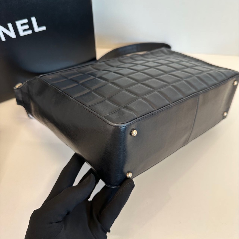 Chanel vintage 冰格單肩包-11