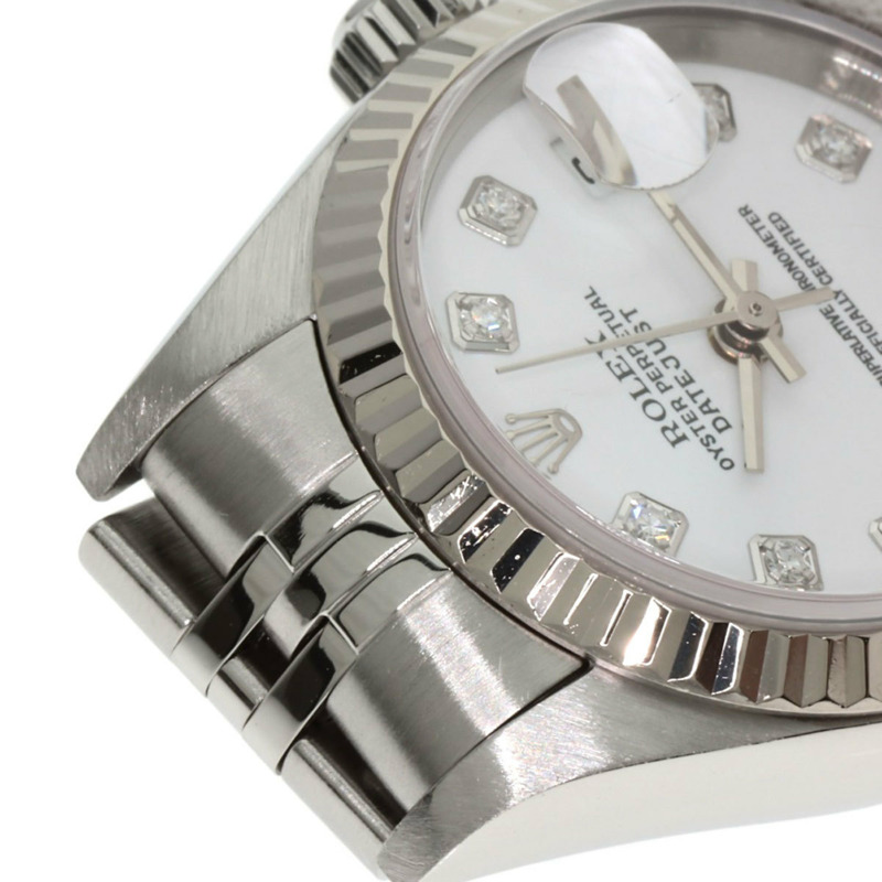 勞力士 79174G Datejust 10P 鑲鑽女錶，精鋼/18K 白金錶殼-14