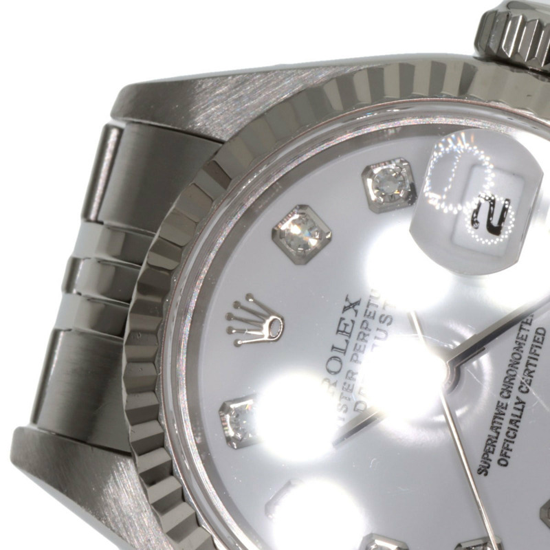 勞力士 79174G Datejust 10P 鑲鑽女錶，精鋼/18K 白金錶殼-25