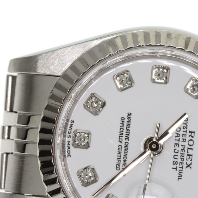 勞力士 79174G Datejust 10P 鑲鑽女錶，精鋼/18K 白金錶殼-27