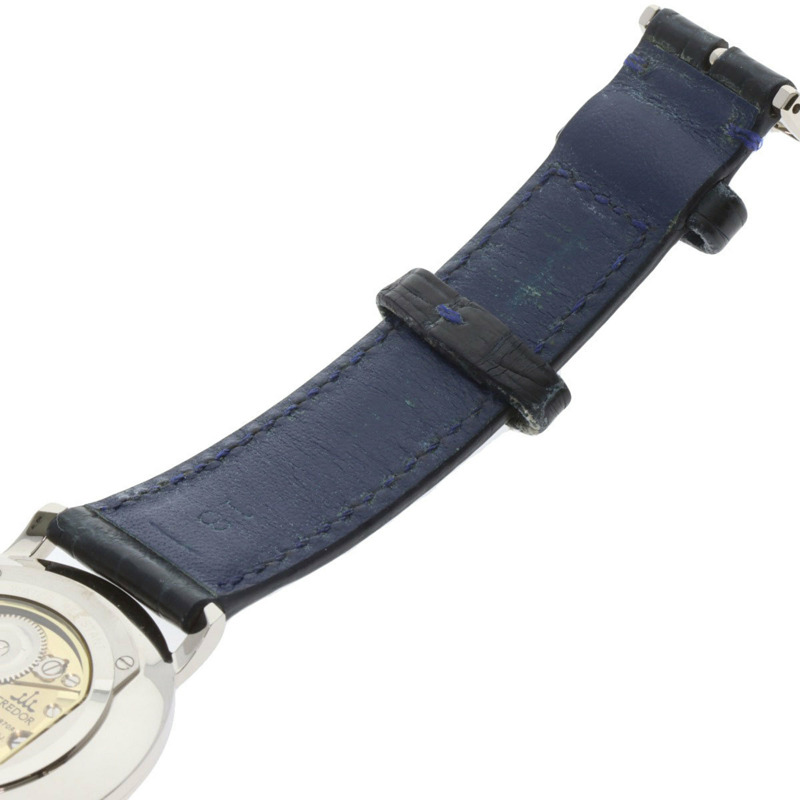 精工 GBAQ977 6870-00B0 Credor Signo UTD 男士腕錶，18K 白金錶殼搭配皮錶帶-11