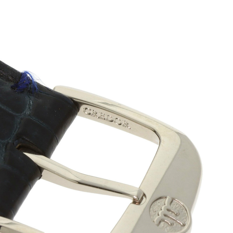 精工 GBAQ977 6870-00B0 Credor Signo UTD 男士腕錶，18K 白金錶殼搭配皮錶帶-12