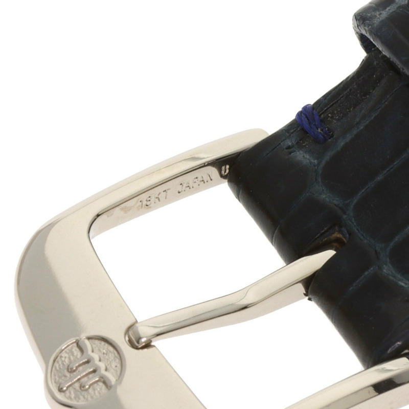 精工 GBAQ977 6870-00B0 Credor Signo UTD 男士腕錶，18K 白金錶殼搭配皮錶帶-13