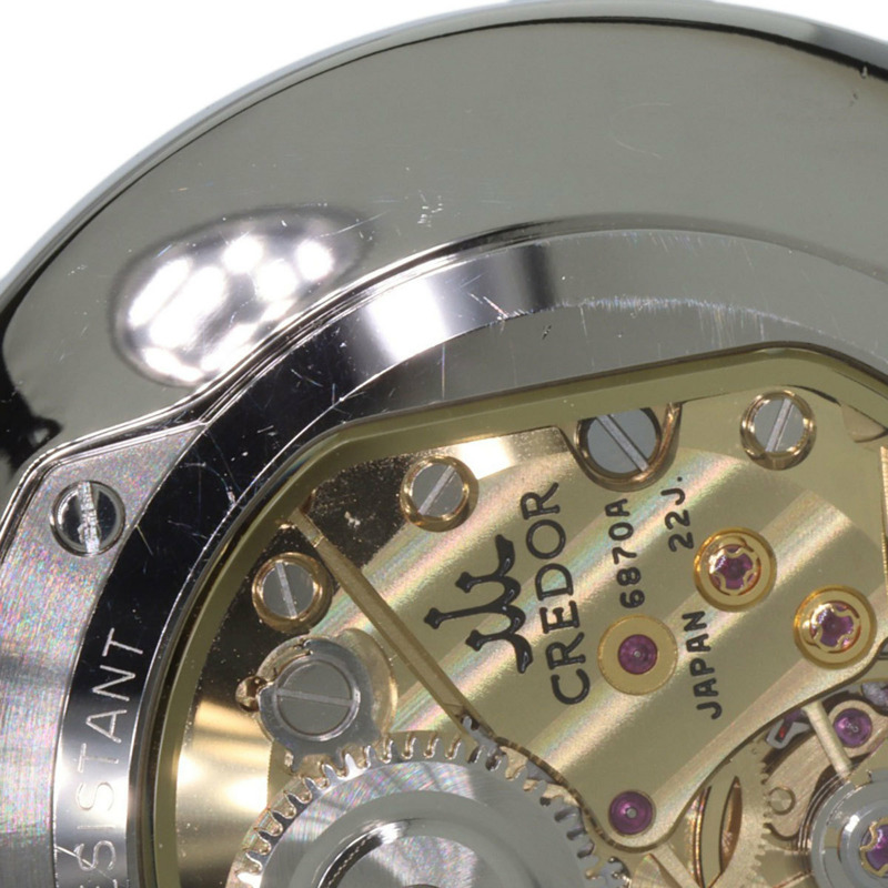 精工 GBAQ977 6870-00B0 Credor Signo UTD 男士腕錶，18K 白金錶殼搭配皮錶帶-29