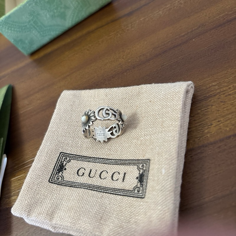 Gucci 小雛菊戒指 925純銀-9