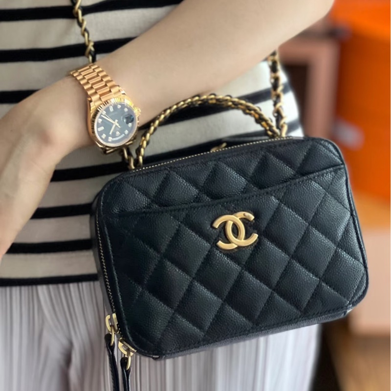 Chanel 22S top handle mini vanity case-3