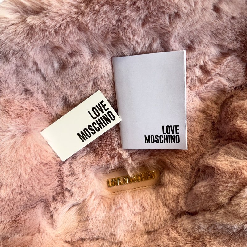 LOVE MOSCHINO 粉萌假毛兔耳包｜柔軟蓬蓬超可愛！-5