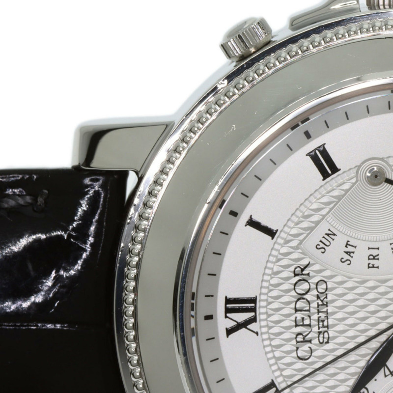 精工 GBBG999 4S77-0010 Credor 逆跳男士腕錶，鉑金 PT950 錶殼，配皮錶帶-20