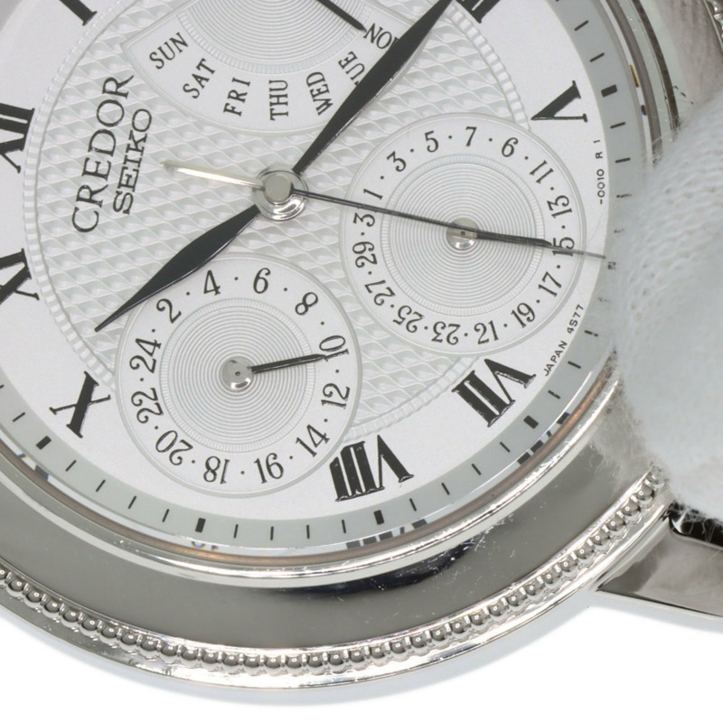 精工 GBBG999 4S77-0010 Credor 逆跳男士腕錶，鉑金 PT950 錶殼，配皮錶帶-24