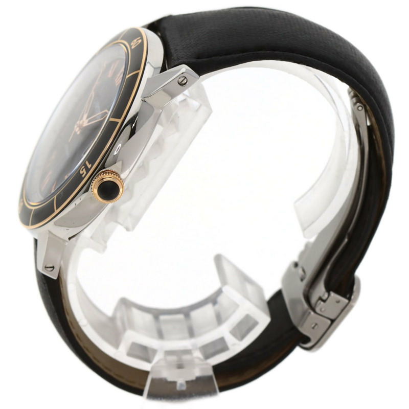 卡地亞 W2RN0005 Ronde Croisière de 男士腕錶，精鋼錶殼搭配皮革錶帶-1