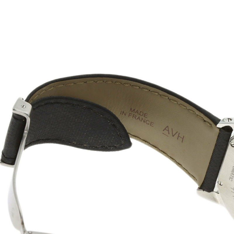 卡地亞 W2RN0005 Ronde Croisière de 男士腕錶，精鋼錶殼搭配皮革錶帶-11