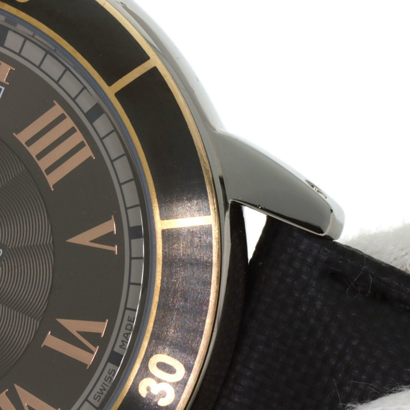 卡地亞 W2RN0005 Ronde Croisière de 男士腕錶，精鋼錶殼搭配皮革錶帶-15