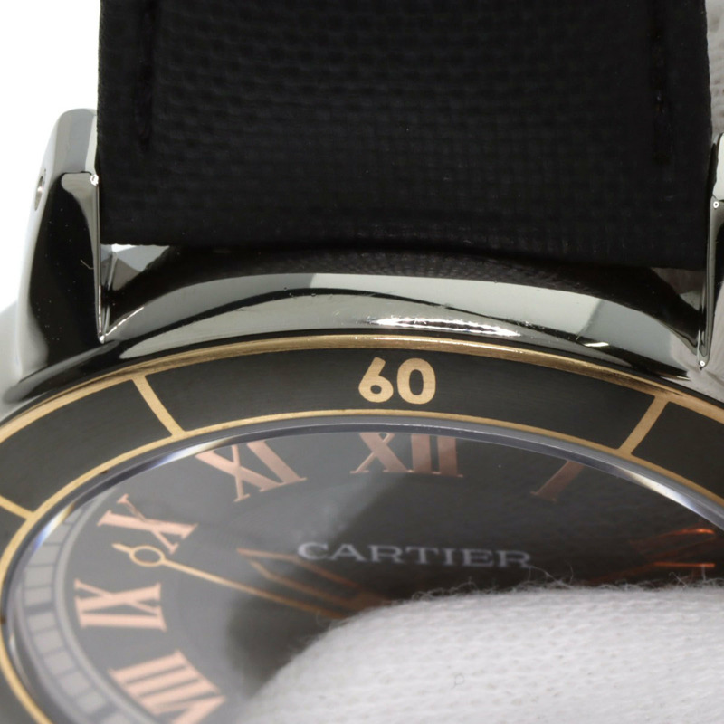 卡地亞 W2RN0005 Ronde Croisière de 男士腕錶，精鋼錶殼搭配皮革錶帶-19