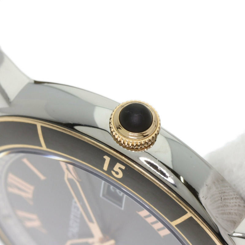 卡地亞 W2RN0005 Ronde Croisière de 男士腕錶，精鋼錶殼搭配皮革錶帶-20