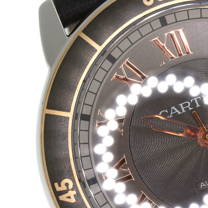 卡地亞 W2RN0005 Ronde Croisière de 男士腕錶，精鋼錶殼搭配皮革錶帶-28