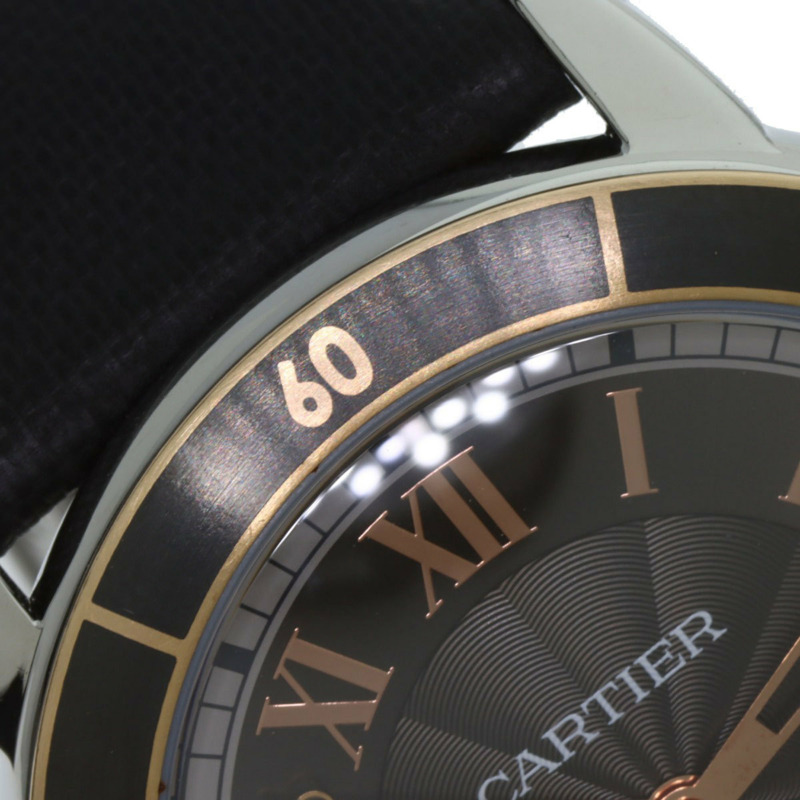 卡地亞 W2RN0005 Ronde Croisière de 男士腕錶，精鋼錶殼搭配皮革錶帶-29