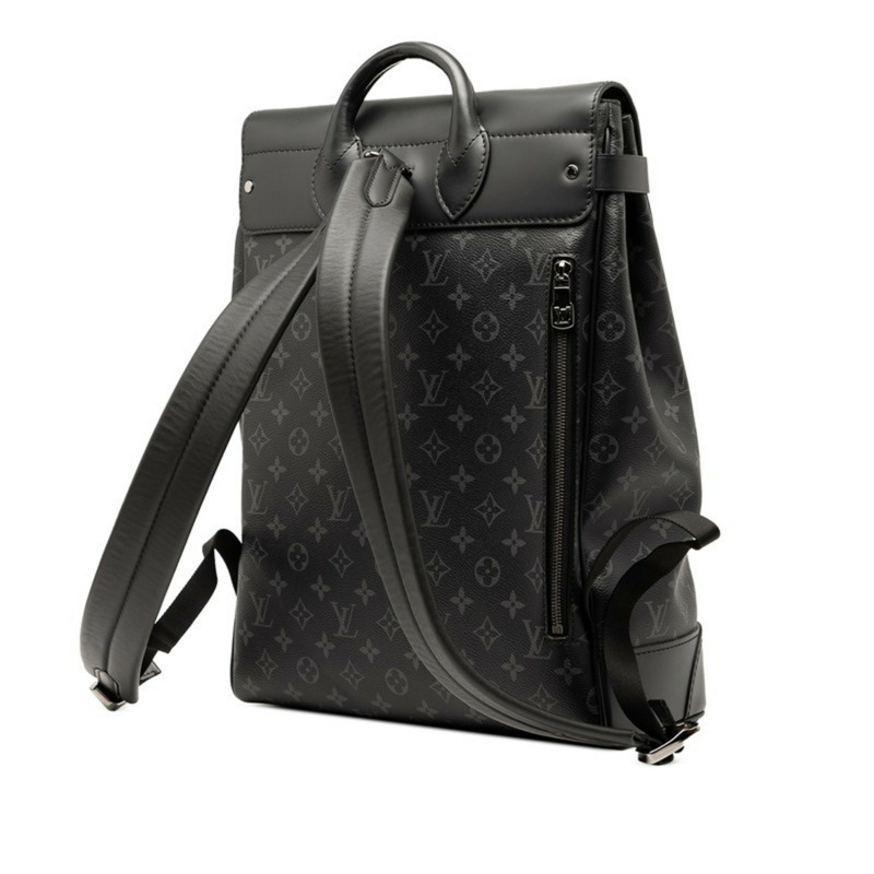 路易威登 Monogram Eclipse Steamer 雙肩包 M44052 黑色皮革 男士 LOUIS VUITTON-1