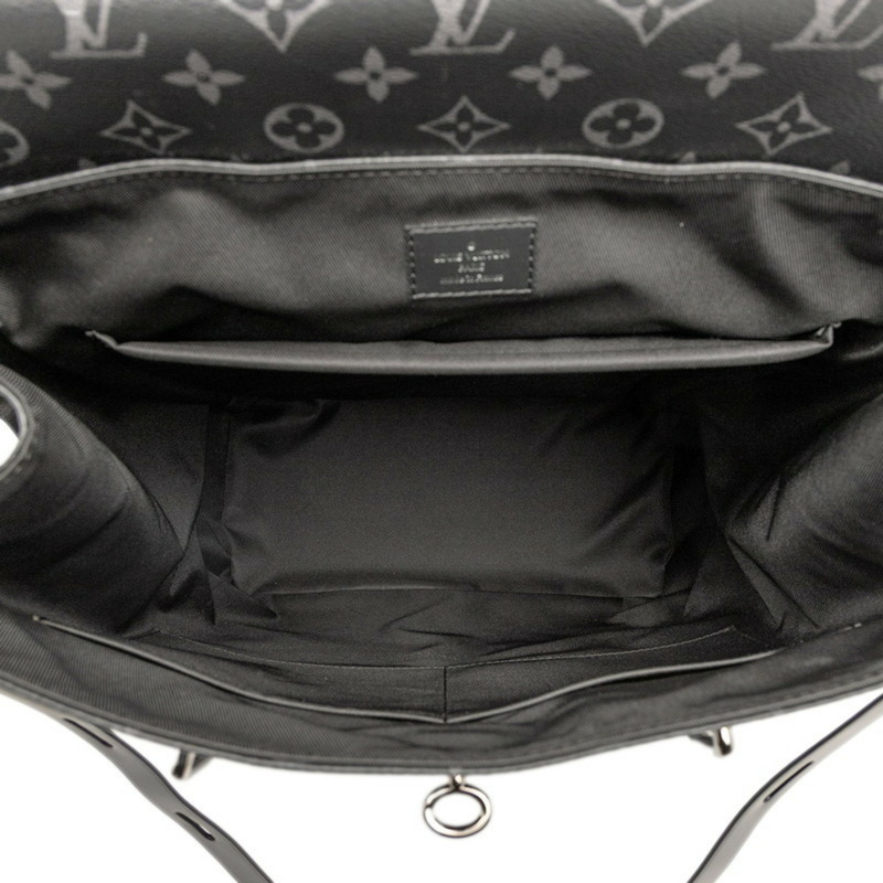 路易威登 Monogram Eclipse Steamer 雙肩包 M44052 黑色皮革 男士 LOUIS VUITTON-3