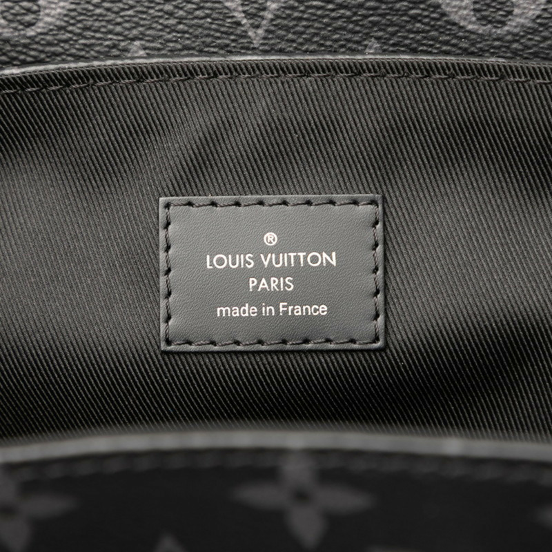路易威登 Monogram Eclipse Steamer 雙肩包 M44052 黑色皮革 男士 LOUIS VUITTON-4