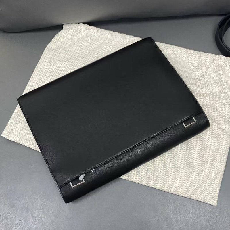 HERMES愛馬仕新款黑銀sac+adepeches29單肩包 Z刻-3