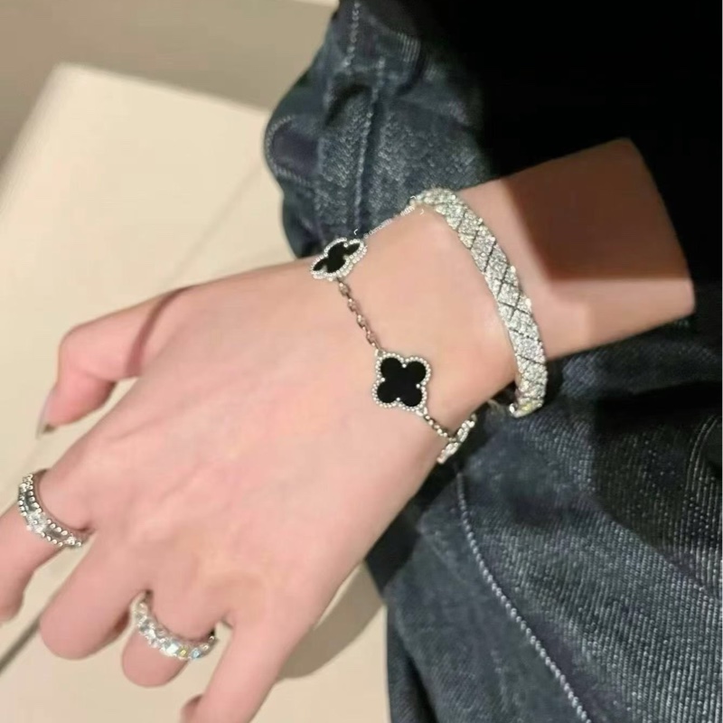 chanel香奈兒coco crush 白金滿鑽手鐲 S碼-4