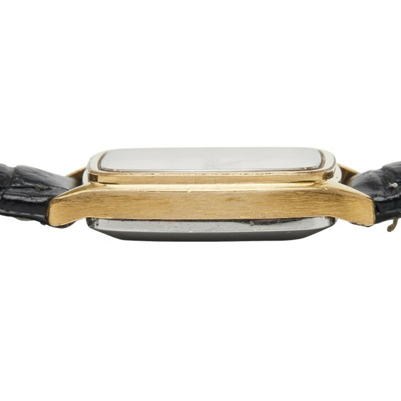 歐米茄碟飛系列石英腕錶，銀色錶盤，不鏽鋼錶殼，皮革錶帶，女士款，歐米茄-4