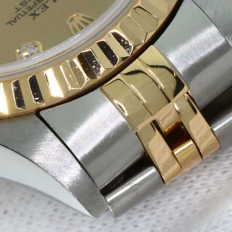 勞力士 79173G Datejust 10P 鑲鑽腕錶,不鏽鋼 SSx18KYG,18KYG,女款-20