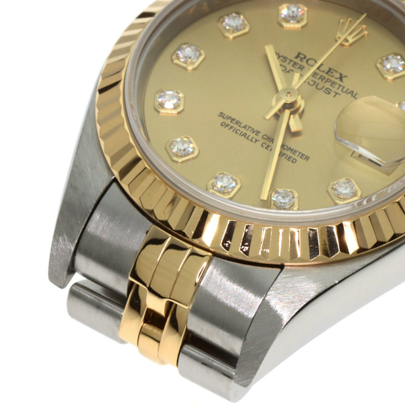 勞力士 79173G Datejust 10P 鑲鑽腕錶,不鏽鋼 SSx18KYG,18KYG,女款-25