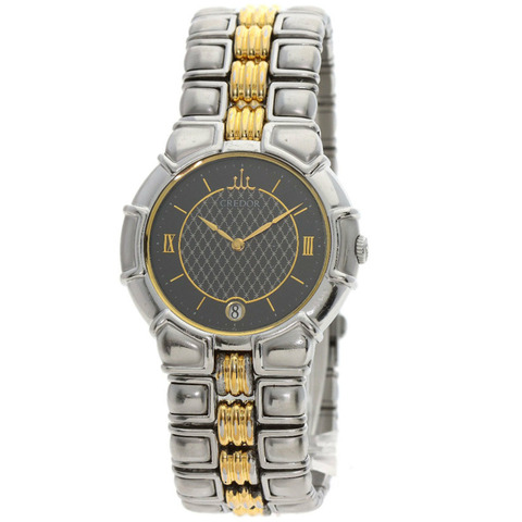 精工 9579-6000 Credor Entrata 不鏽鋼腕錶，SSxGP，男士