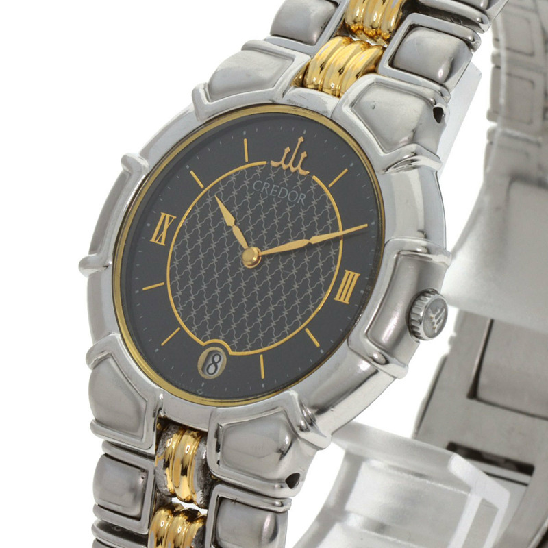 精工 9579-6000 Credor Entrata 不鏽鋼腕錶，SSxGP，男士-2