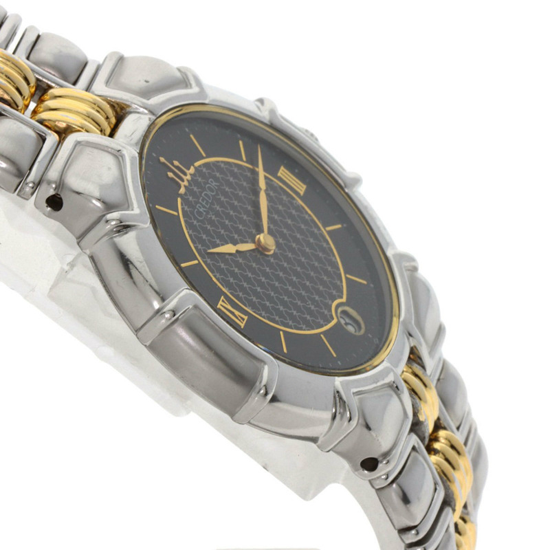 精工 9579-6000 Credor Entrata 不鏽鋼腕錶，SSxGP，男士-5