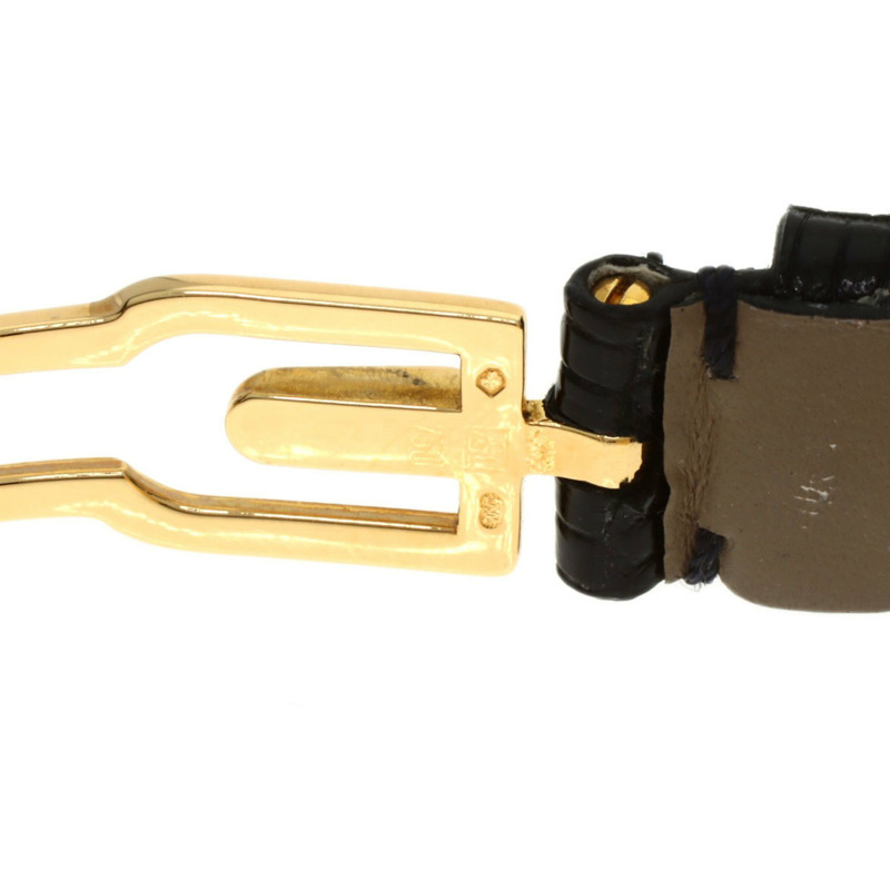 Harry Winston 310LQG Avenue 經典腕錶,18K黃金,皮革錶帶,鑲鑽,女士款-8