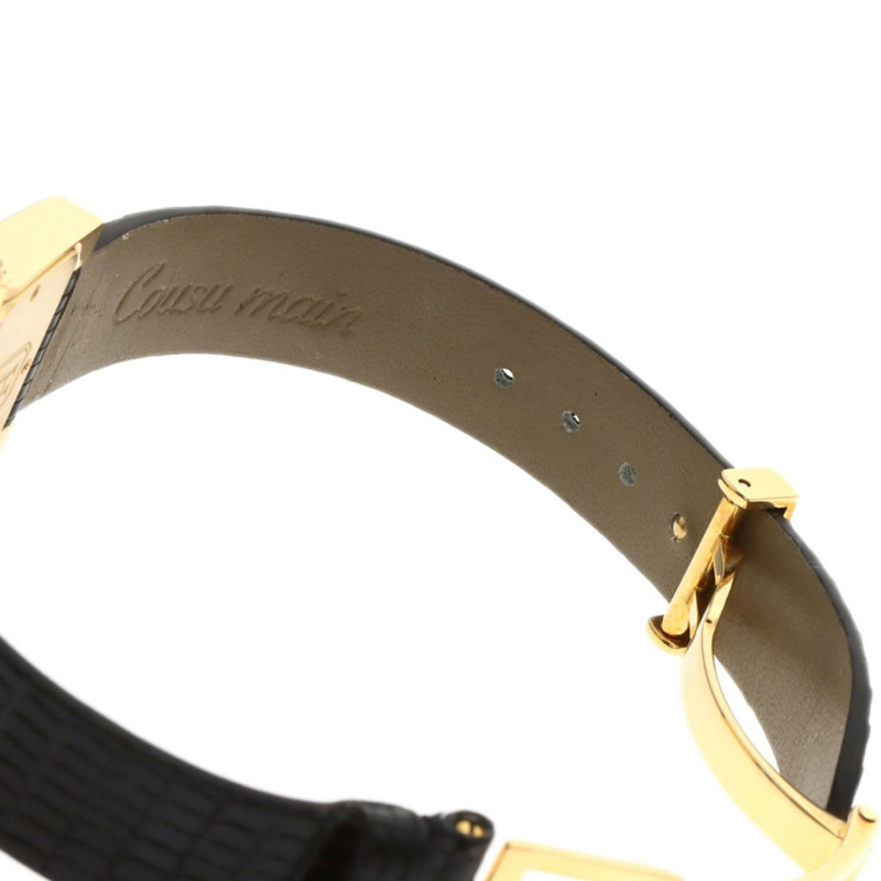 Harry Winston 310LQG Avenue 經典腕錶,18K黃金,皮革錶帶,鑲鑽,女士款-12