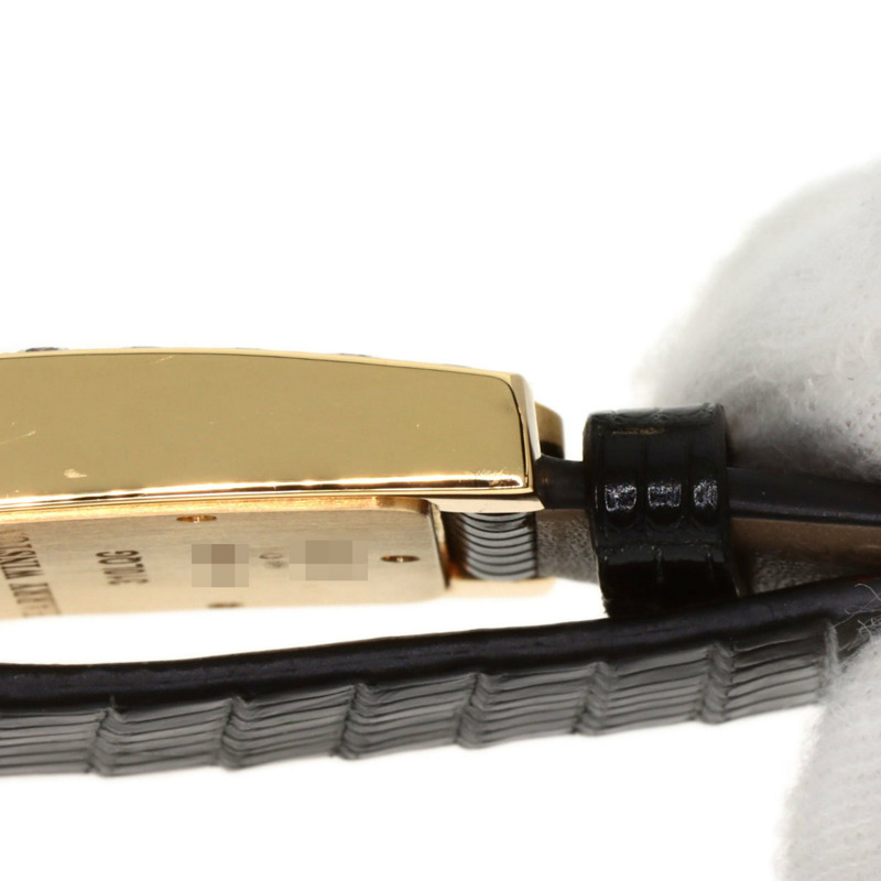 Harry Winston 310LQG Avenue 經典腕錶,18K黃金,皮革錶帶,鑲鑽,女士款-18