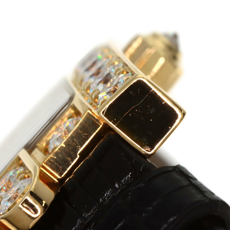 Harry Winston 310LQG Avenue 經典腕錶,18K黃金,皮革錶帶,鑲鑽,女士款-19