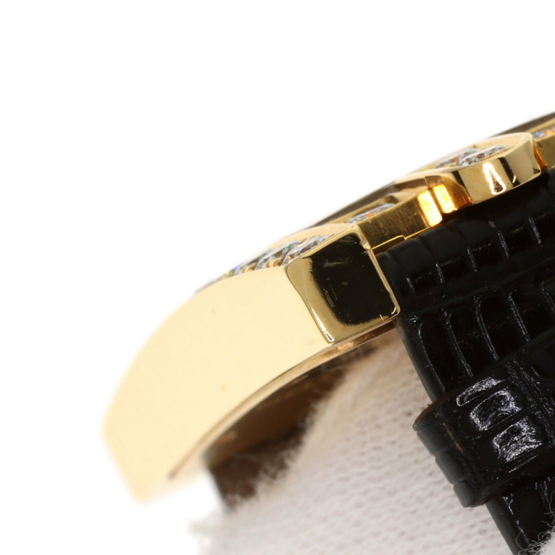 Harry Winston 310LQG Avenue 經典腕錶,18K黃金,皮革錶帶,鑲鑽,女士款-20