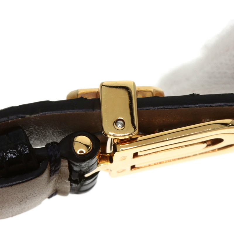 Harry Winston 310LQG Avenue 經典腕錶,18K黃金,皮革錶帶,鑲鑽,女士款-26