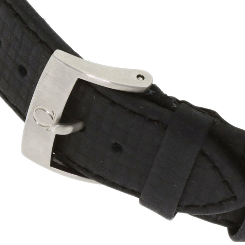 歐米茄碟飛系列計時同軸日期腕錶，不鏽鋼和皮革錶帶，男士，20230410-7