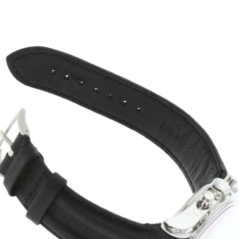 歐米茄碟飛系列計時同軸日期腕錶，不鏽鋼和皮革錶帶，男士，20230410-12