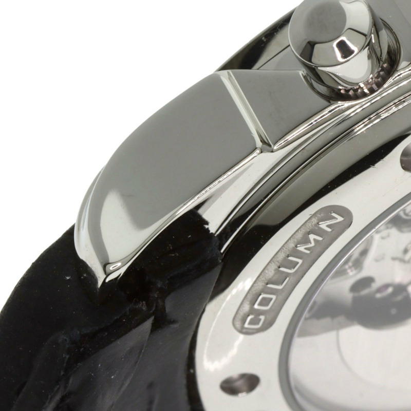 歐米茄碟飛系列計時同軸日期腕錶，不鏽鋼和皮革錶帶，男士，20230410-14