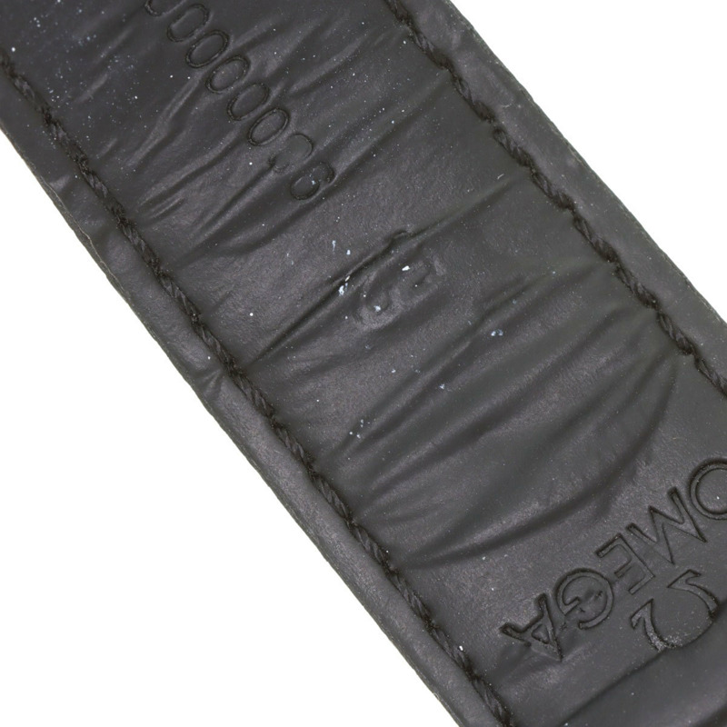 歐米茄碟飛系列計時同軸日期腕錶，不鏽鋼和皮革錶帶，男士，20230410-24