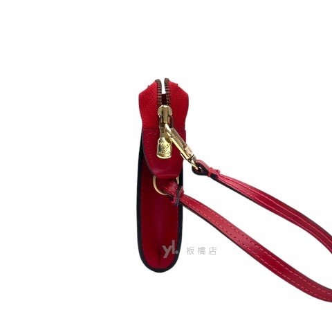 LV包包 紅色EPI水波紋手拿肩背包-2