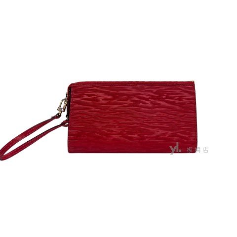 LV包包 紅色EPI水波紋手拿肩背包-3