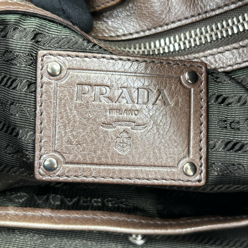 淡金色 牛皮 肩背包 【PRADA 普拉達】 BR4059-7