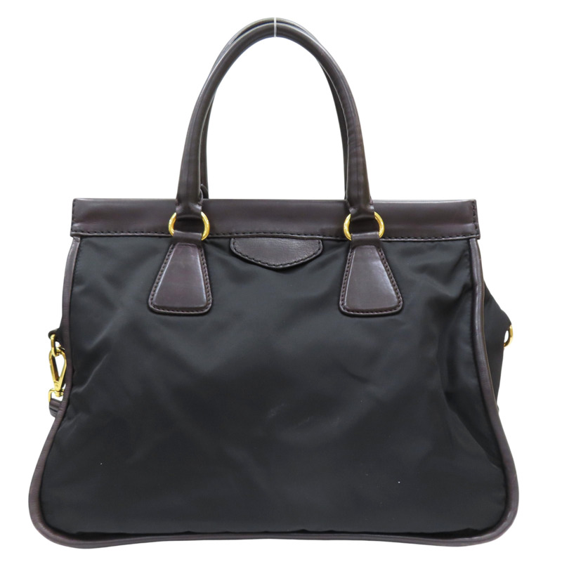 棕色 尼龍帆布 兩用包【PRADA 普拉達】 BN2207-1