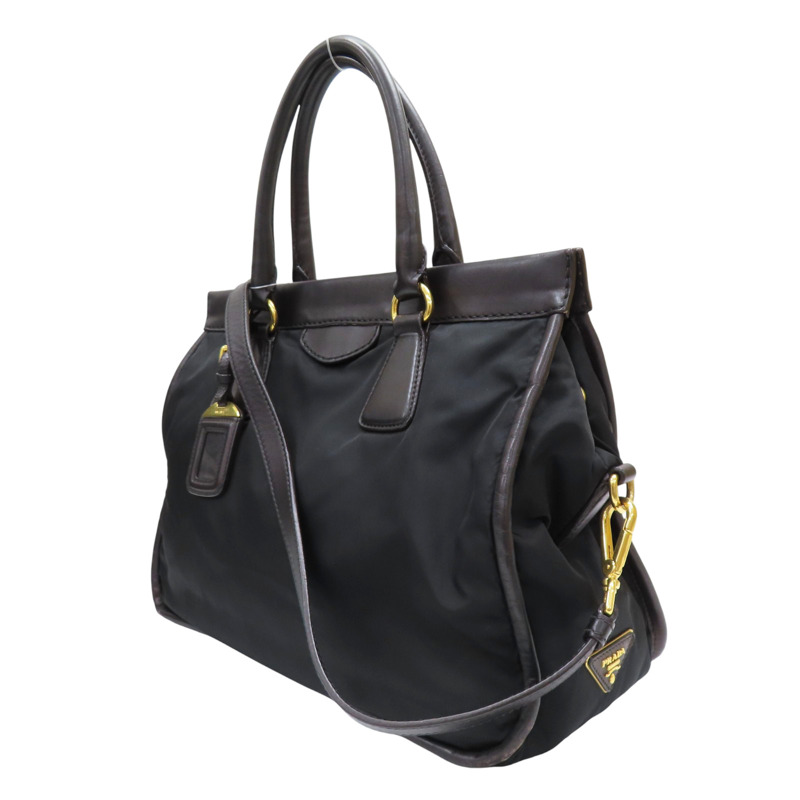 棕色 尼龍帆布 兩用包【PRADA 普拉達】 BN2207-2