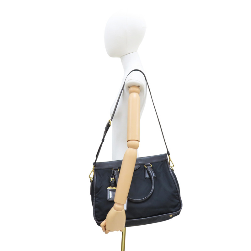 棕色 尼龍帆布 兩用包【PRADA 普拉達】 BN2207-8
